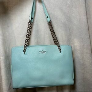 Kate Spade Blue Shoulder Bag with gold Chain Straps
